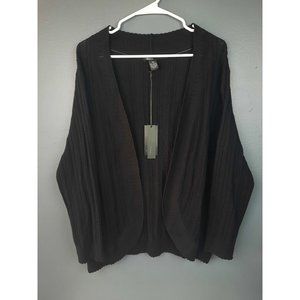 Thesis Open Black Cardigan Sz. 3XL NWT